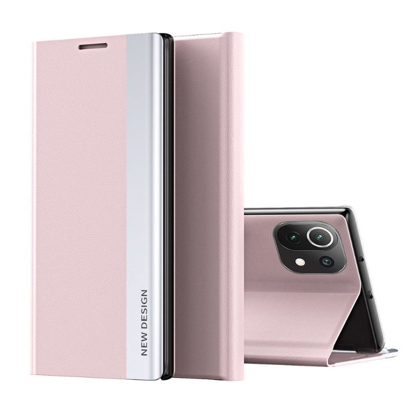 Etui Til Xiaomi Mi 11 Lite 5G NE / Mi 11 Lite / Mi 11 Lite 5G Business Skinneffektmagnet