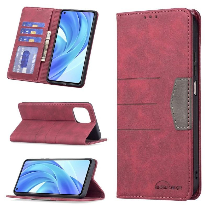 Folio Deksel Til Xiaomi Mi 11 Lite 5G NE / Mi 11 Lite / Mi 11 Lite 5G Anti-fall Lærdeksel Binfen Color Flip Faux Leather