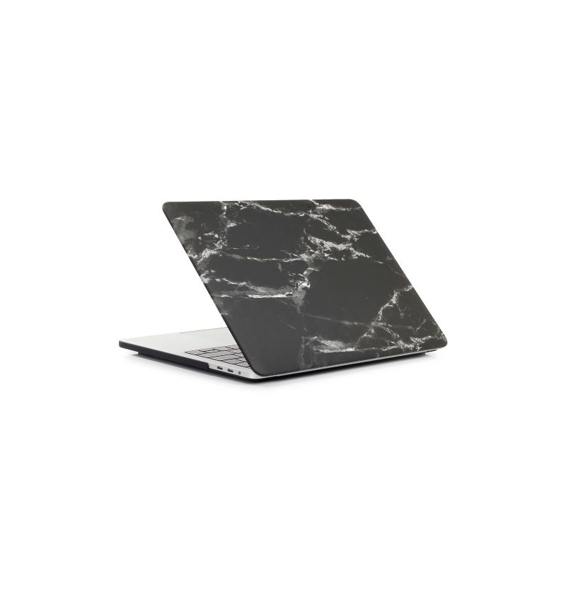 Macbook Air 13 Tommer 2018 - Marmor Print Shell - Svart / Hvit