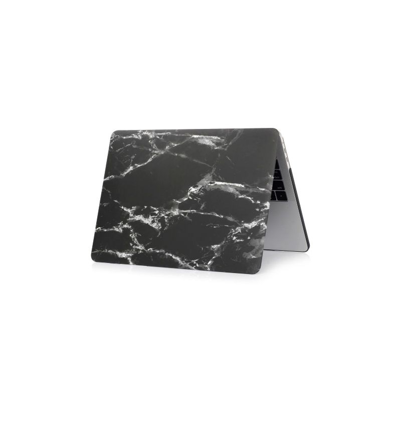 Macbook Air 13 Tommer 2018 - Marmor Print Shell - Svart / Hvit