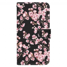 Folio Deksel Realme 12 Pro / 12 Pro Plus Plommeblomster