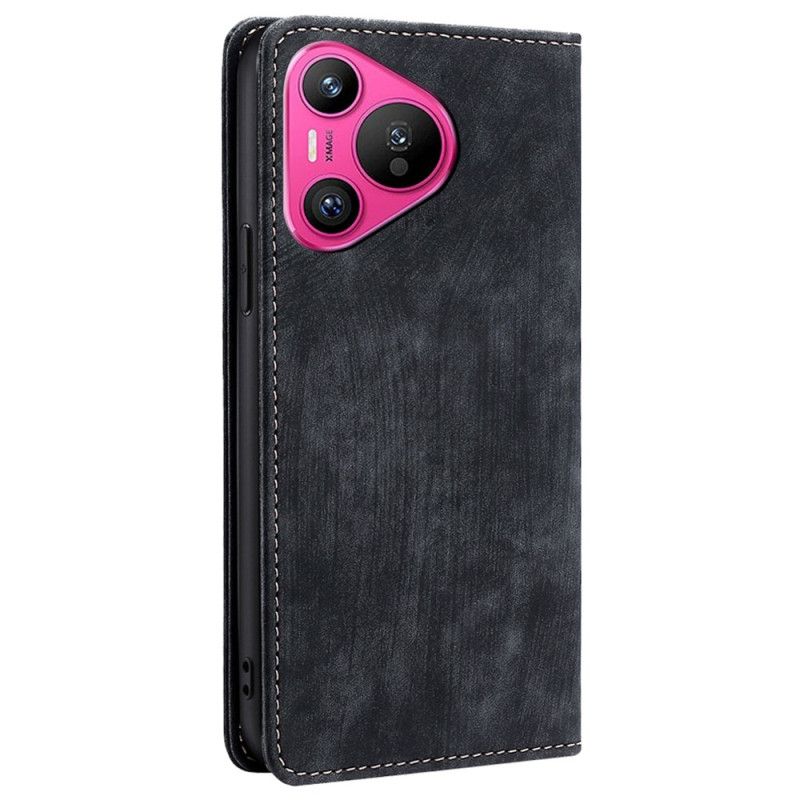 Folio Deksel Huawei Pura 70 Faux Leather Suede Style Rfid-blokkering