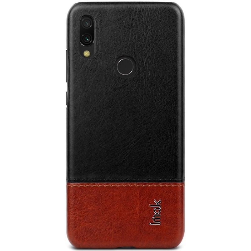 Deksel Til Xiaomi Redmi Note 7 Imak Bicolor Imitert Skinn - Svart Brun