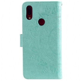 Etui Til Xiaomi Redmi Note 7 Med Sun Mandala Nøkkelbånd