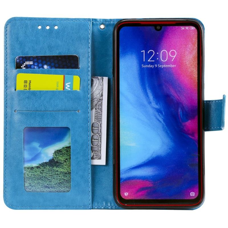 Etui Til Xiaomi Redmi Note 7 Med Sun Mandala Nøkkelbånd