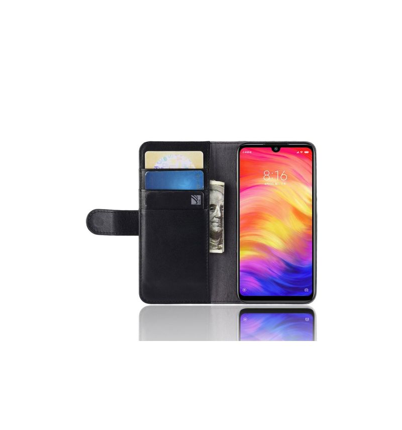 Etui Til Xiaomi Redmi Note 7 Originalitet Premium Skinnkortholder