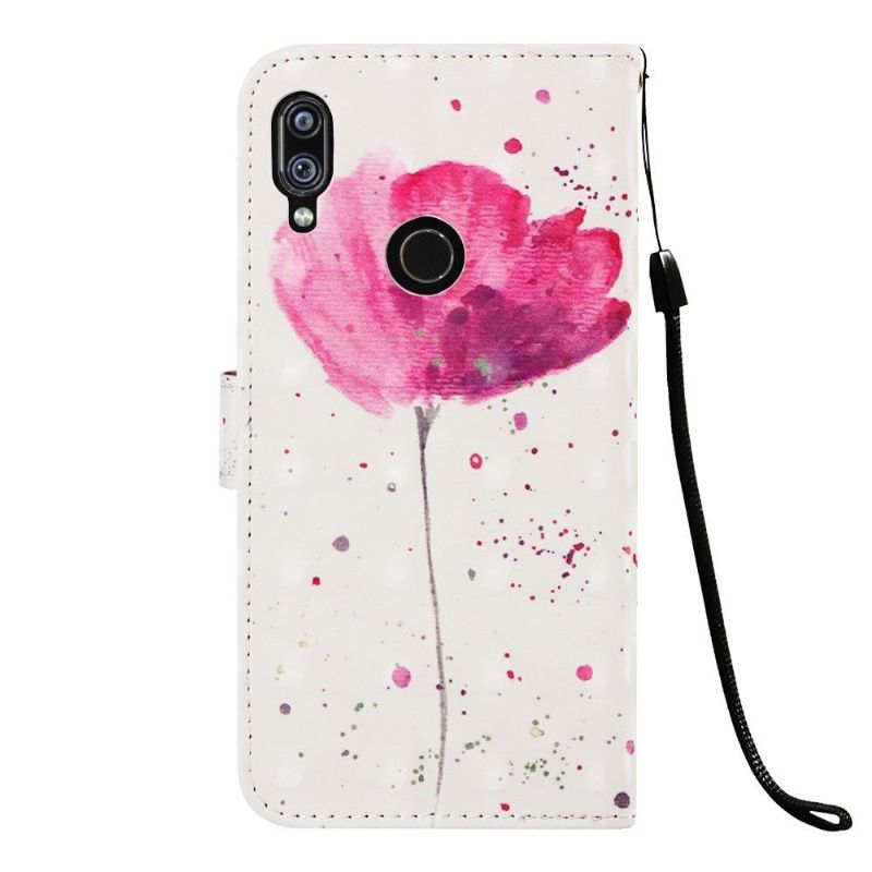 Folio Deksel Til Xiaomi Redmi Note 7 Rosa Blomst