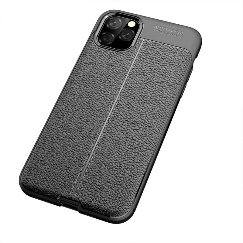 Deksel Til iPhone 11 Pro Max Faux Leather Finishing Gel