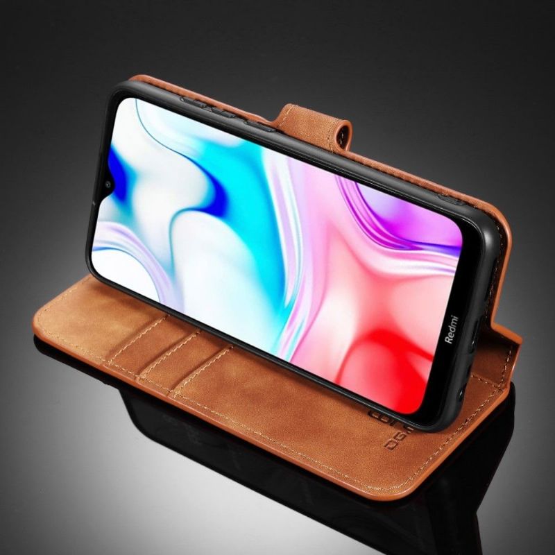 Folio Deksel Til Xiaomi Redmi Note 8 Anti-fall Dg Ming Retro Style Leather