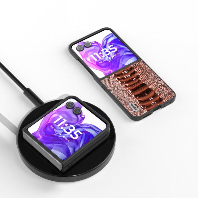 Deksel Motorola Razr 50 Ultra Krokodilleteksturskinn