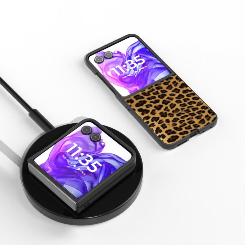 Deksel Motorola Razr 50 Ultra Leopardmønster