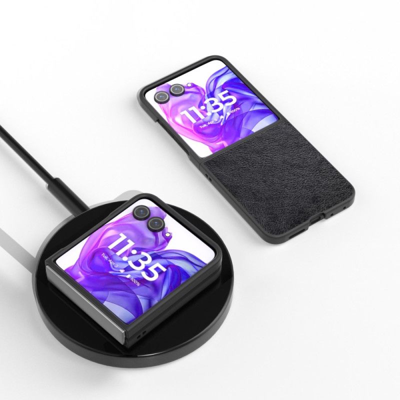 Deksel Motorola Razr 50 Ultra Litchi Kunstskinn Abeel Beskyttelse Deksel