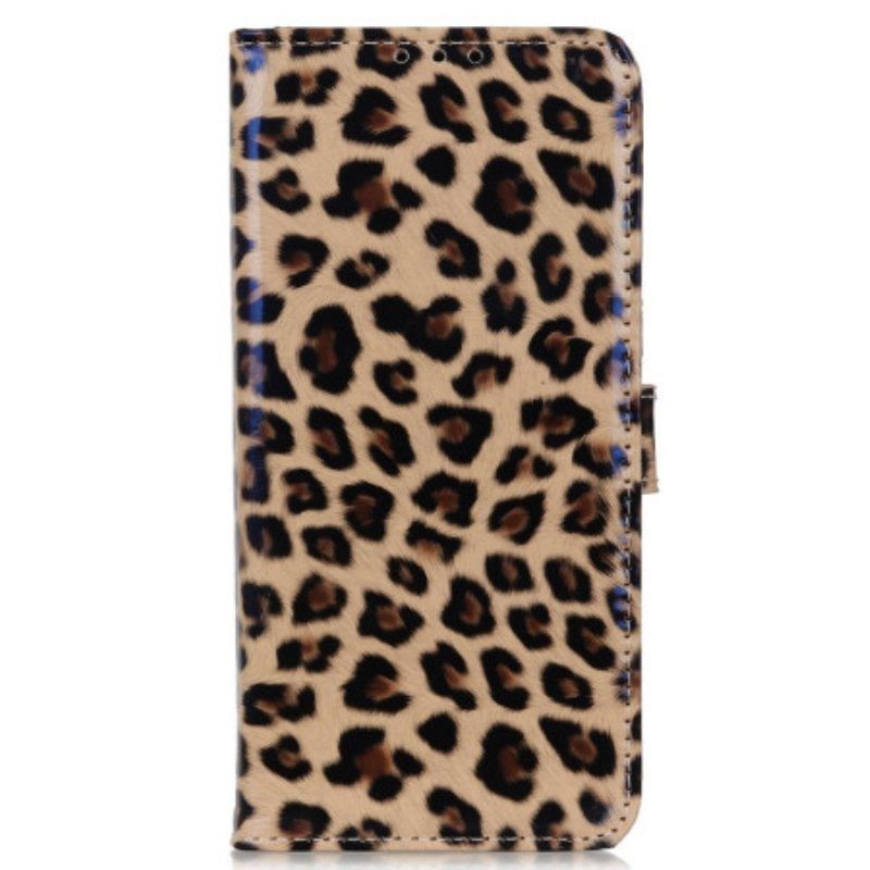 Folio Deksel Til Moto G73 5G Leopard