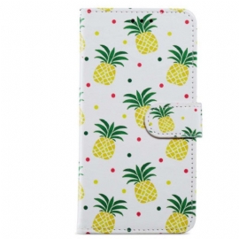 Lærdeksel Til Moto G73 5G Med Kjede Strappy Ananas