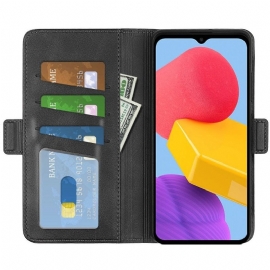 Etui Til Samsung Galaxy M13 Lommebok Deksel I Matt Kunstskinn