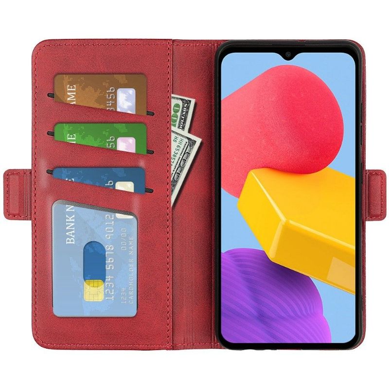 Etui Til Samsung Galaxy M13 Lommebok Deksel I Matt Kunstskinn