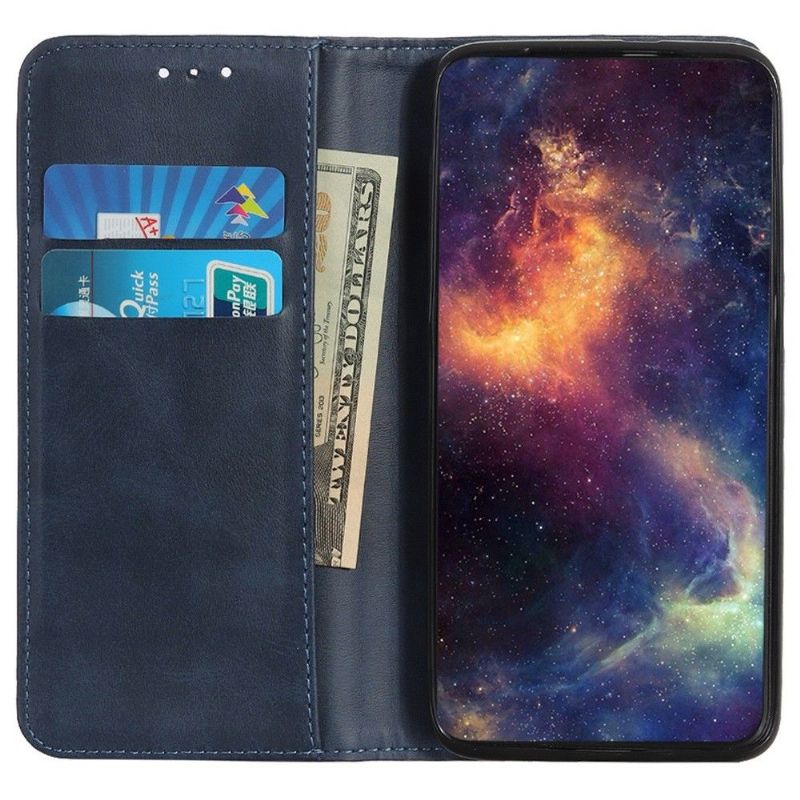 Folio Deksel Til Samsung Galaxy M13 Lærdeksel Simone Flip Aged Faux Leather