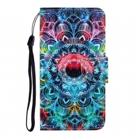 Folio Deksel Til Samsung Galaxy A54 5G Med Kjede Strappy Mandala