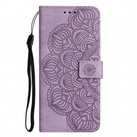 Lærdeksel Til Samsung Galaxy A54 5G Med Kjede Strappy Mandala Print