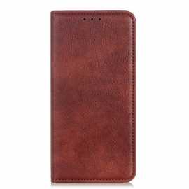 Beskyttelse Deksel Til Xiaomi Redmi Note 11 / 11S Folio Deksel Lychee Split Leather Texture