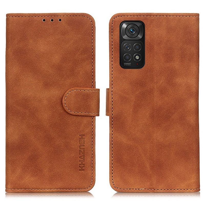 Folio Deksel Til Xiaomi Redmi Note 11 / 11S Khazneh Vintage Skinneffekt