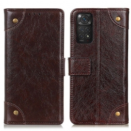 Folio Deksel Til Xiaomi Redmi Note 11 / 11S Stil Nappa Leather Vintage Nagler