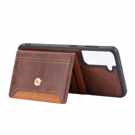 Deksel Til Samsung Galaxy S22 Plus 5G Anti-fall Zoé Leather Effect Card Holder