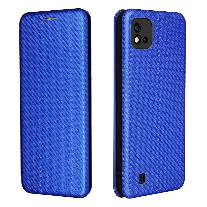 Lærdeksel Til Realme C11 2021 Originalitet Carbon Fiber Leathette