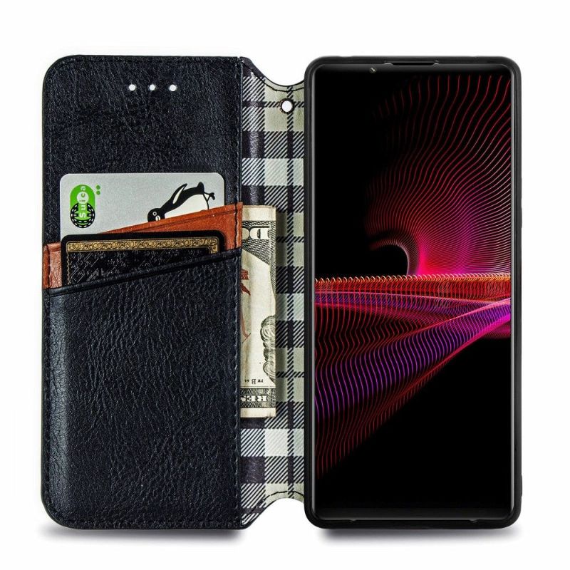 Folio Deksel Til Sony Xperia 1 III Kub Design Kortholder