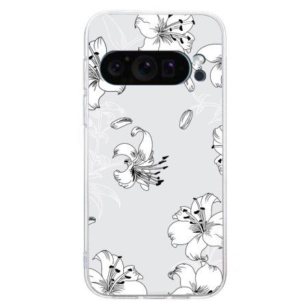 Deksel Google Pixel 9 Hvite Blomster