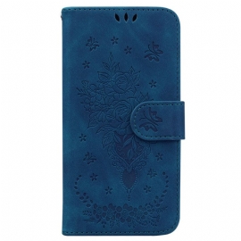 Folio Deksel Google Pixel 9 Floral Semsket Skinneffekt