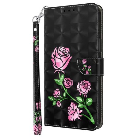 Folio Deksel Google Pixel 9 Strappy Med Blomstertrykk