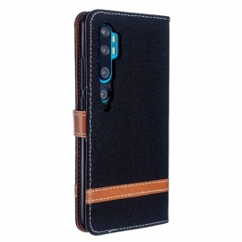 Case Til Xiaomi Mi Note 10 / 10 Pro Folio Deksel Stofftrekk