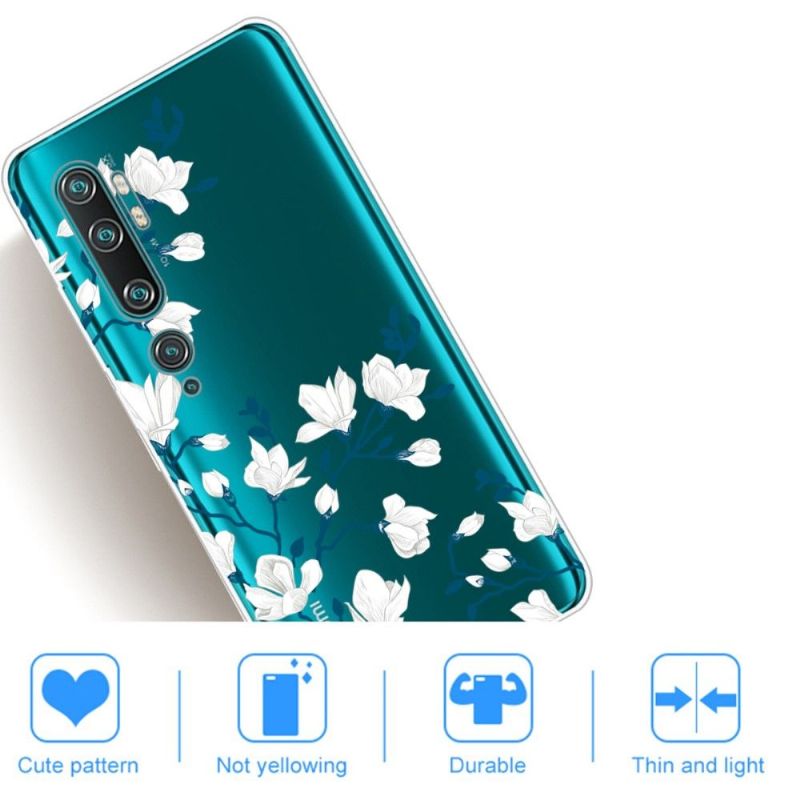 Deksel Til Xiaomi Mi Note 10 / 10 Pro Hvite Blomster