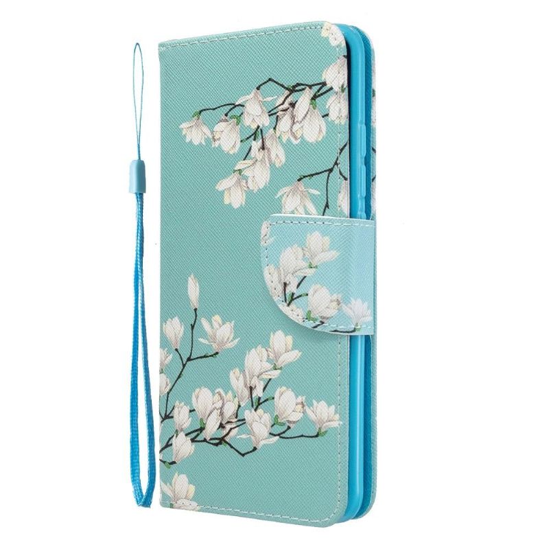 Etui Til Xiaomi Mi Note 10 / 10 Pro Hvite Blomster