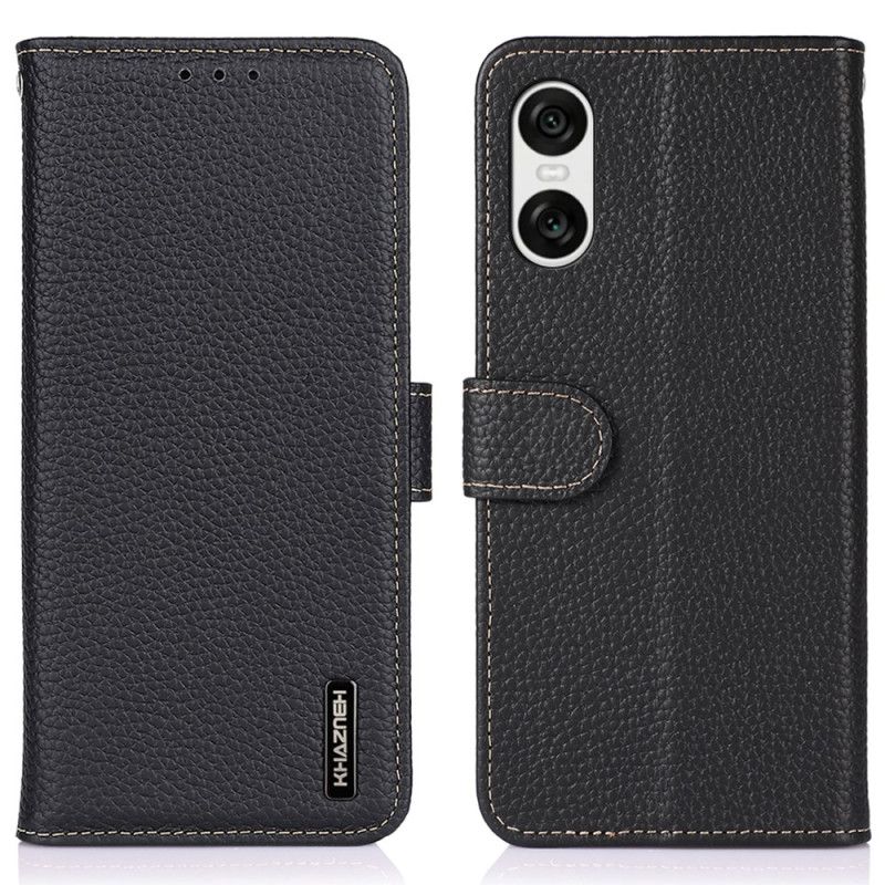 Folio Deksel Sony Xperia 10 Vi Khazneh Litchi Leather