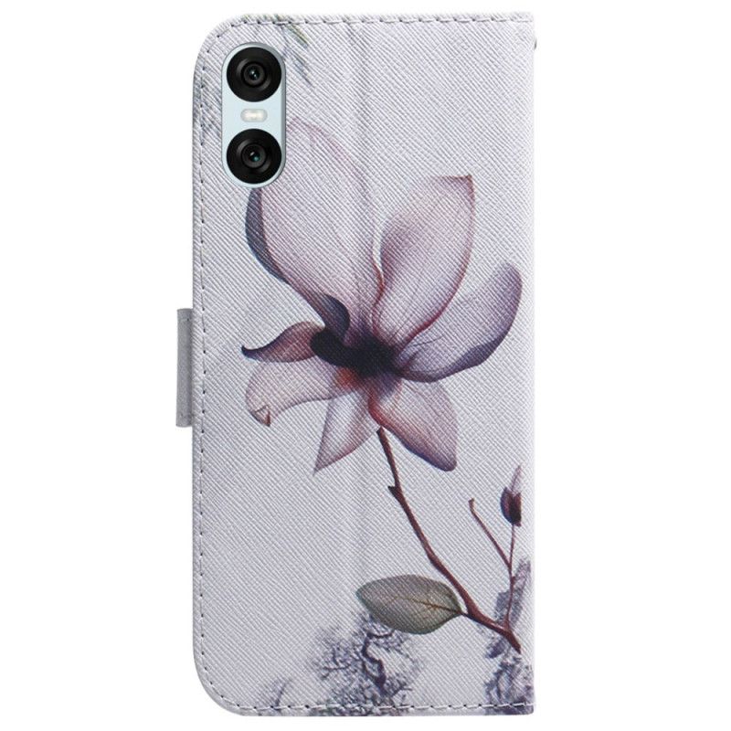 Folio Deksel Sony Xperia 10 Vi Rosa Blomst Beskyttelse Deksel