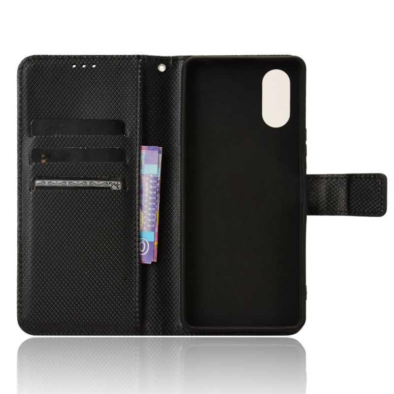 Lærdeksel Folio Deksel Sony Xperia 10 Vi Mobildeksel Strap Points