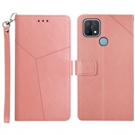 Folio Deksel Til Oppo A15 Stil Leather Geo Y Design