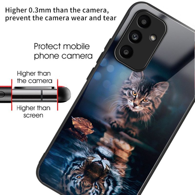 Deksel Samsung Galaxy A15 Katt Og Tiger Herdet Glass Beskyttelse Deksel