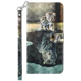 Folio Deksel Samsung Galaxy A15 Katt Og Tiger