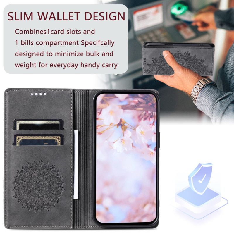 Folio Deksel Samsung Galaxy A15 Semsket Mandala Stil