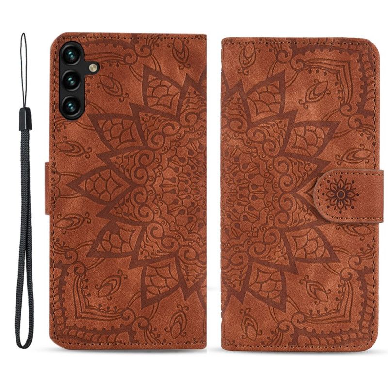 Folio Deksel Samsung Galaxy A15 Trykt Mandala Med Stropp