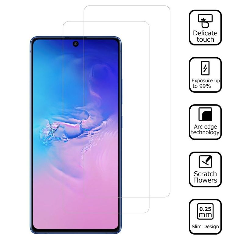 Herdet Glassfilmer For Samsung Galaxy S10 Lite (2 Stk)