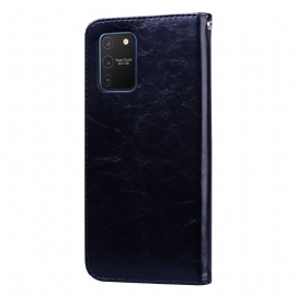 Lærdeksel Til Samsung Galaxy S10 Lite Originalitet Deluxe Vintage Skinneffekt