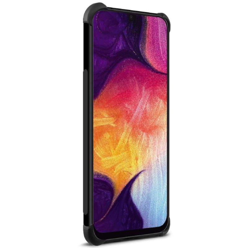 Deksel Til Samsung Galaxy A70 Anti-fall Class Protect - Metallic Black