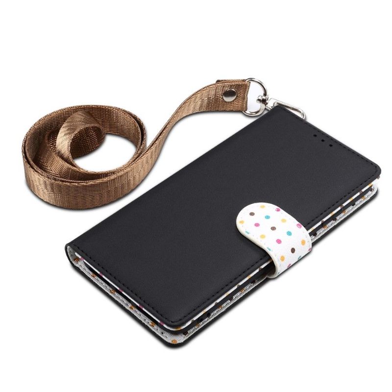 Etui Til Samsung Galaxy A70 Anti-fall Vintage Polka Prikker