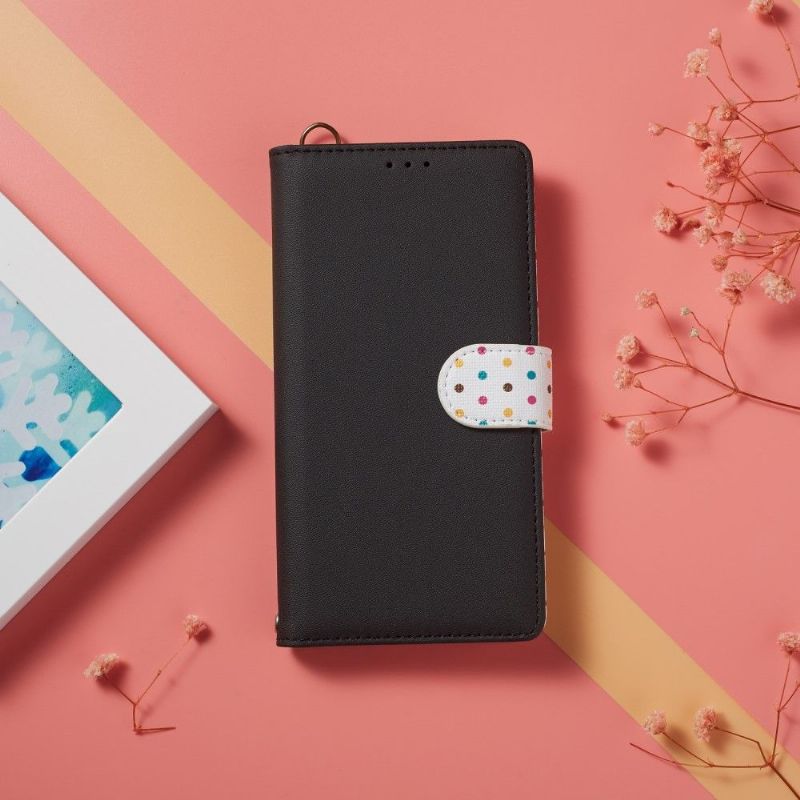 Etui Til Samsung Galaxy A70 Anti-fall Vintage Polka Prikker