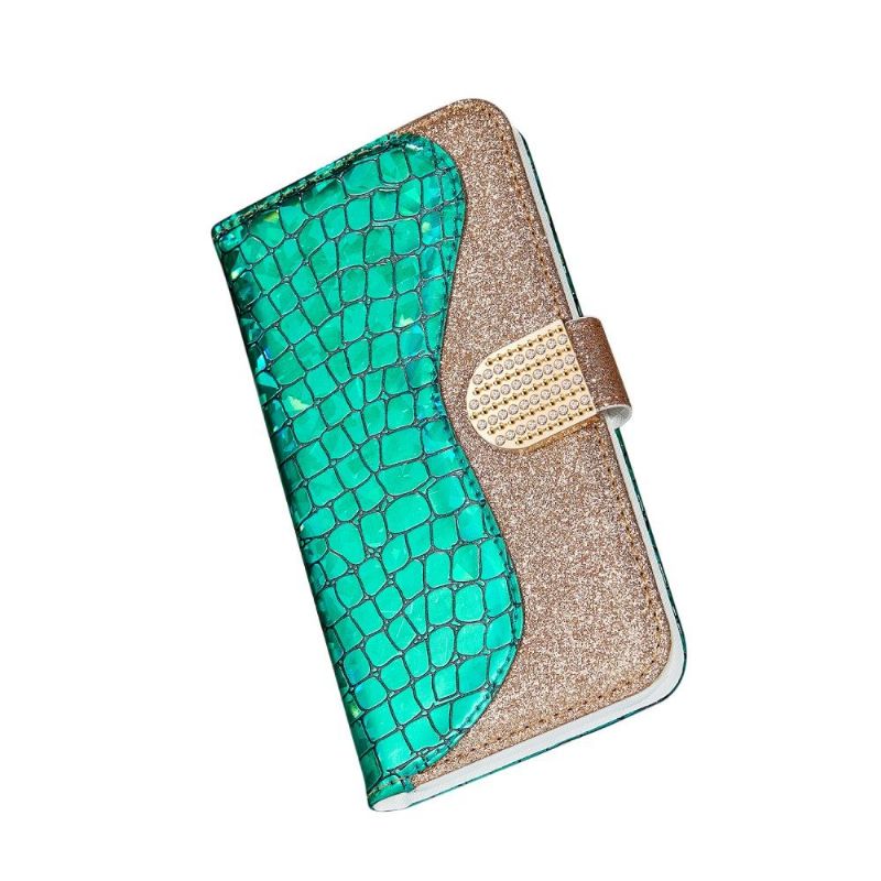 Etui Til Samsung Galaxy A70 Glamour Croc-effekt