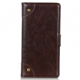 Folio Deksel Til Xiaomi 12T / 12T Pro Stil Nappa Leather Vintage Nagler